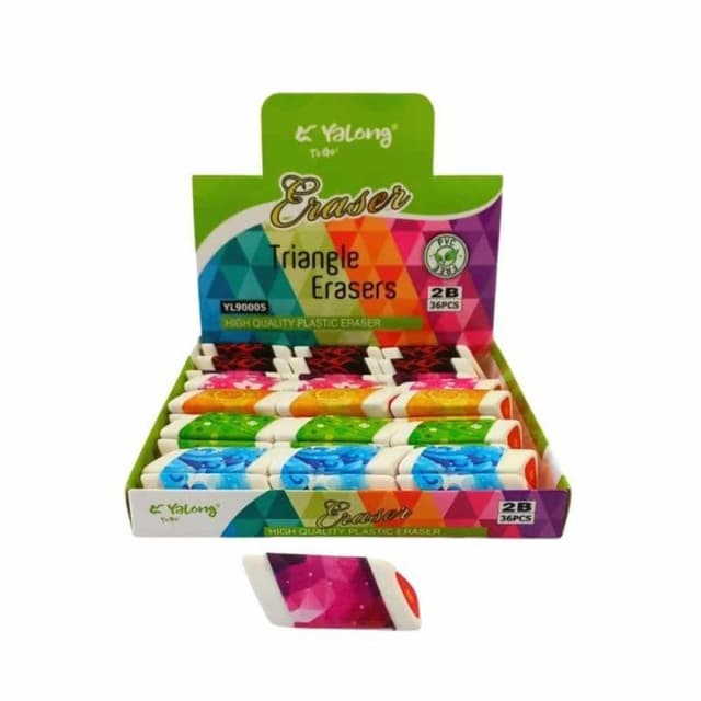 YALONG ERASER TRIANGLE 2B HIGH QUALITY NO YL90005