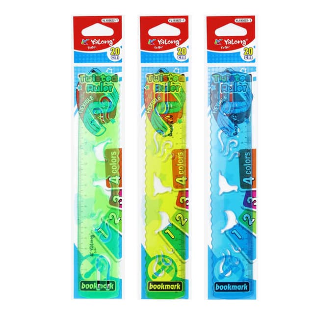YALONG TWISTED FLEXIBLE RULLER 20CM NO YL193622-1