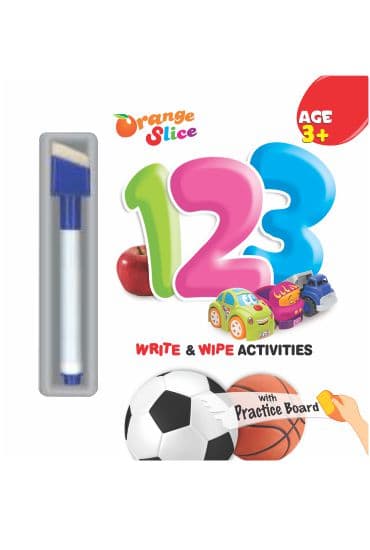 ORANGE SLICE AGE 3+ 123 WRITE AND WIPE ACTIVITIES WITH PRACTICE BOARD