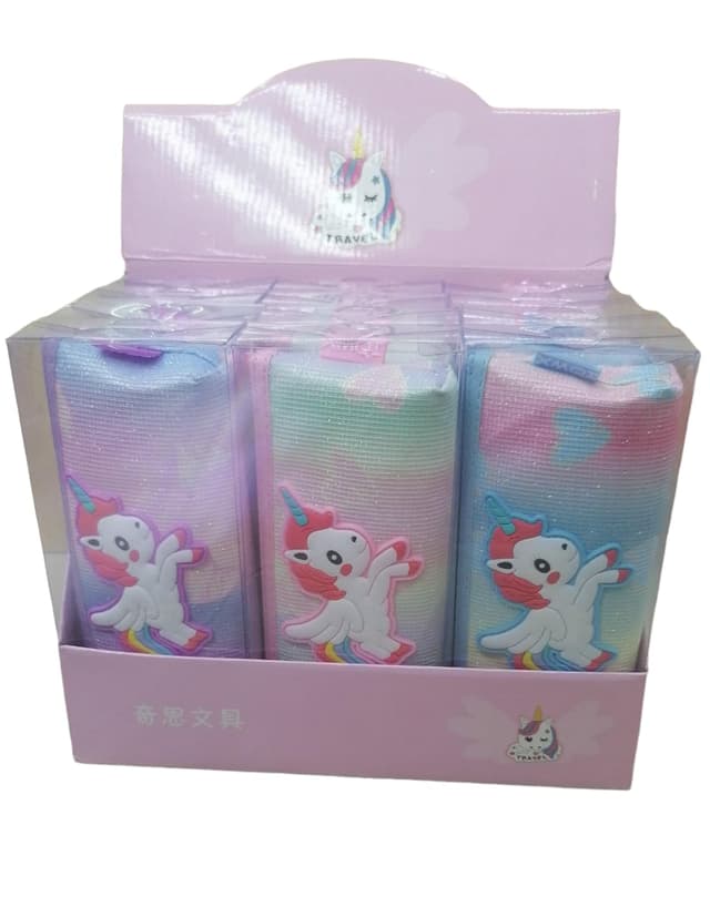 PENCIL POUCH SHINING GLITTER UNICORN NO H 681