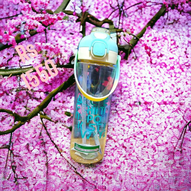 WATER BOTTLE PLASTIC 750ML A TO Z ALPHABETS NO B6026