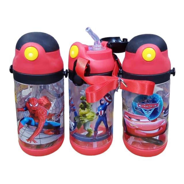 WATER BOTTLE PLASTIC 500ML CARTOON CHARACTER NO V4017
