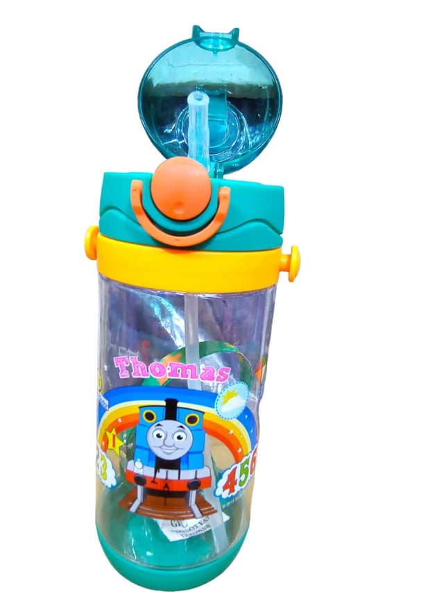 WATER BOTTLE PLASTIC 600ML CARTOON CHARACTER NO V4020