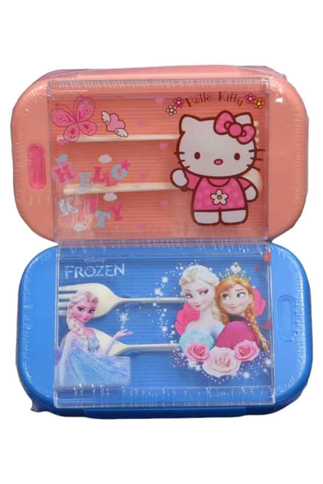 LUNCH BOX PLASTIC CARTOON CHARACTER NO 0339K