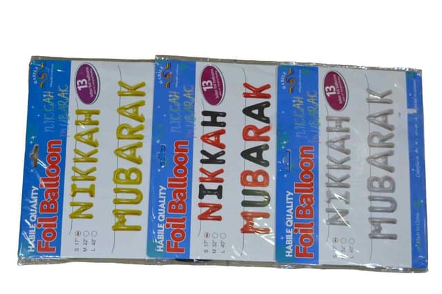 FOIL BALLOON NIKKAH MUBARAK 13 LETTER