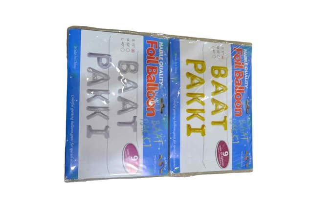 FOIL BALLOON BAAT PAKKI 9 LETTER
