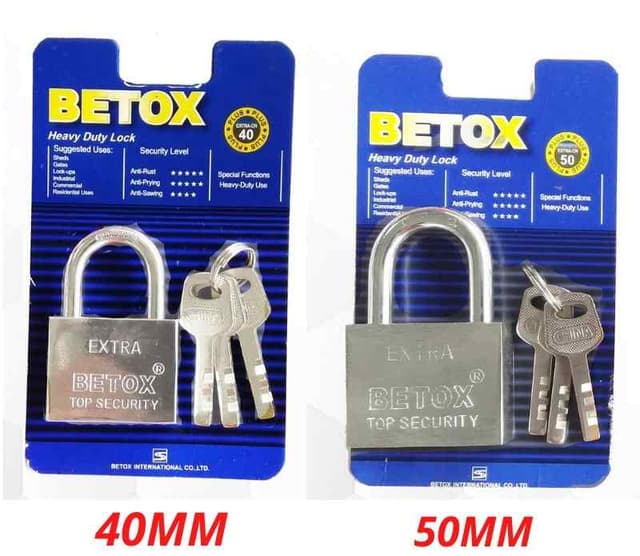 BETOX STAINLESS STEEL PADLOCK 40MM