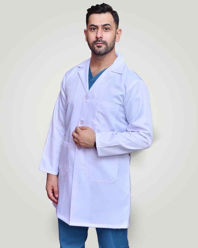 MEDFIT LABCOAT MEN OVERALL COTTON LARGE NO F4362