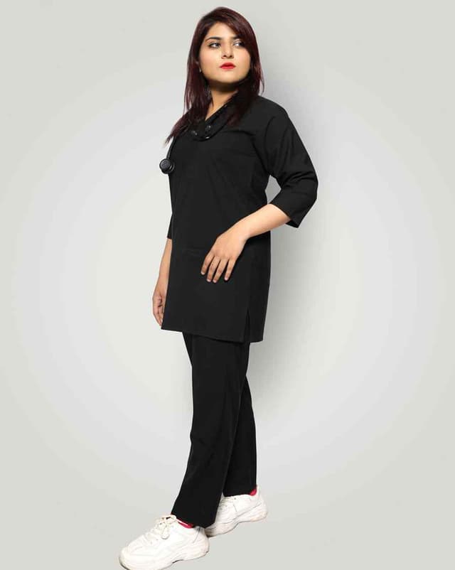 MEDFIT SCRUBS CLASSIC WOMEN BLACK LARGE NO U6179