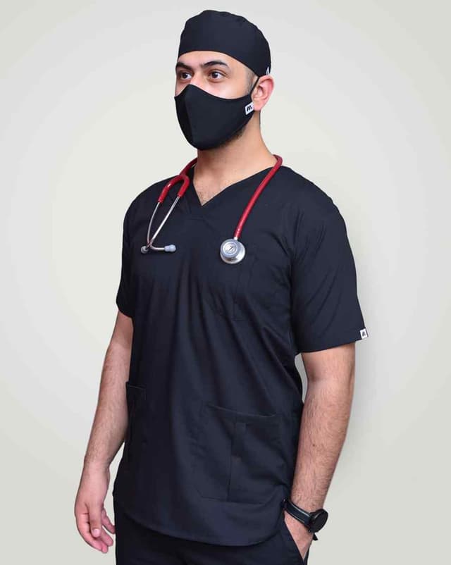 MEDFIT PRIME SCRUBS UNISEX BLACK SMALL NO E2974