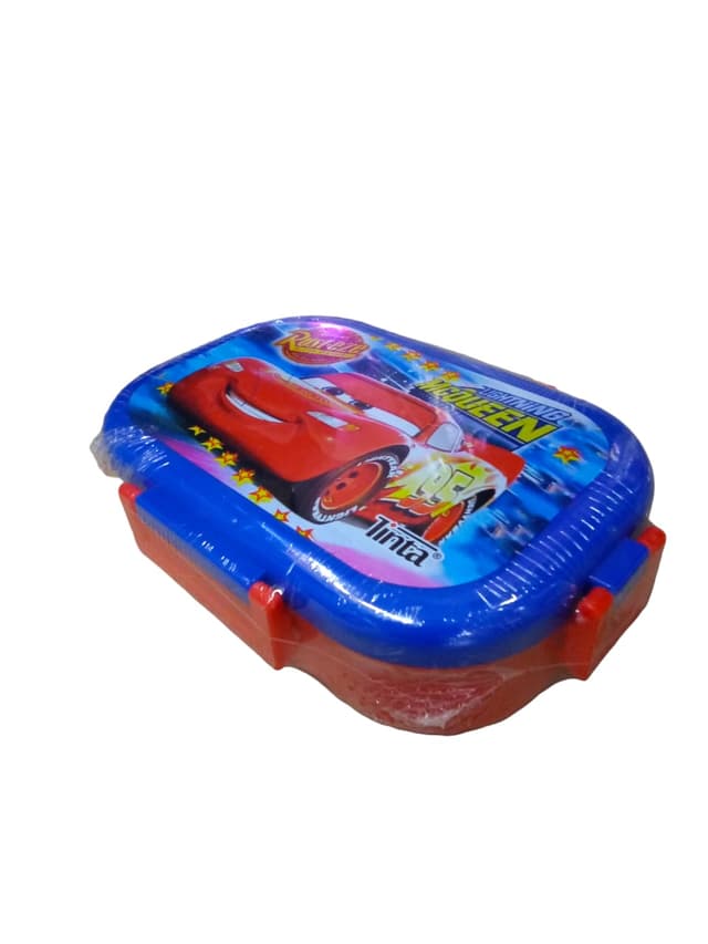 LUNCH BOX HARD PLASTIC MIX CARTOON CHARACTER NO 5252