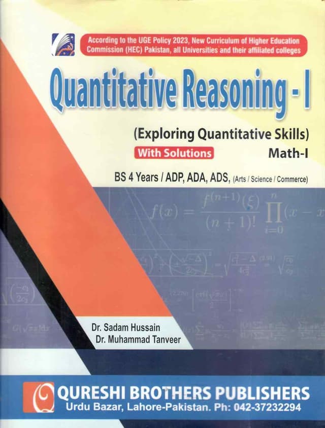 QURESHI QUANTITATIVE REASONING SKILLS MATH 1 BS 4 ADP ADA ADS