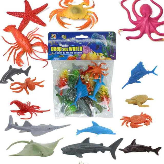 ANIMAL UNDER THE SEA FISHER 6 PCS PACK NO SGS 0117