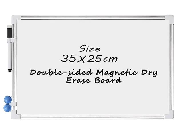 WHITE BOARD WITH MARKER SIDE BORDER METAL NO SGS 25X35