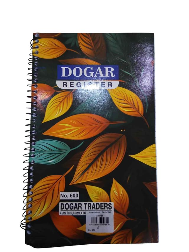 DOGAR RING REGISTER NO 600