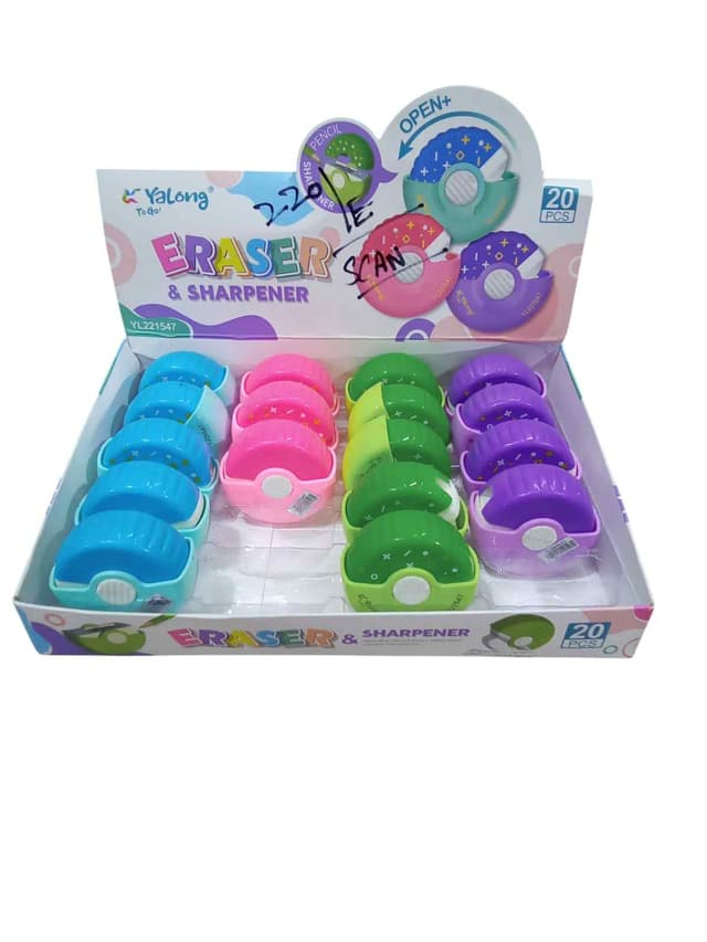 YALONG ERASER SHARPENER FANCY NO YL 221547