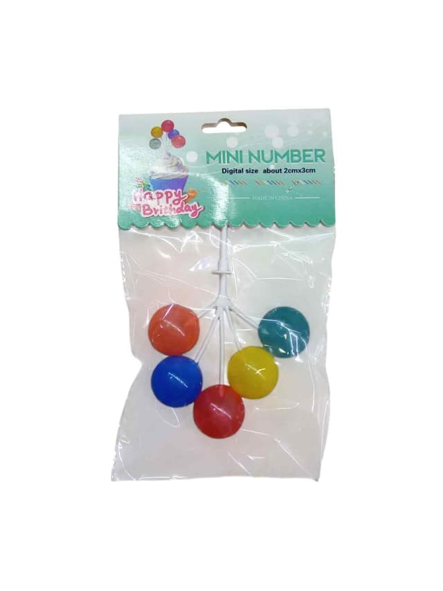 BIRTHDAY CAKE TOPPER FANCY DIGITAL SIZE 2CM X 3CM NO 1456 7