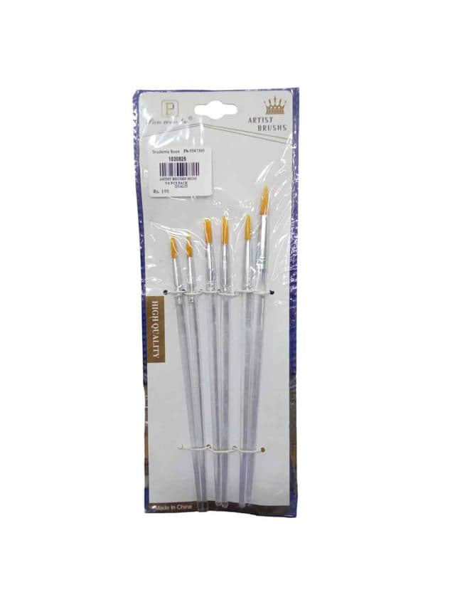 ARTIST BRUSHS HIGH QUALITY 6 PCS PACK