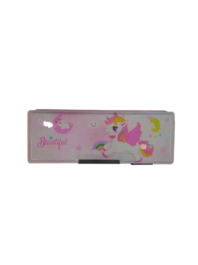 MAGNETIC PENCIL BOX DOUBLE SIDE WITH CALCULATOR MIX CARTOON CHARACTER NO ZL 588 1
