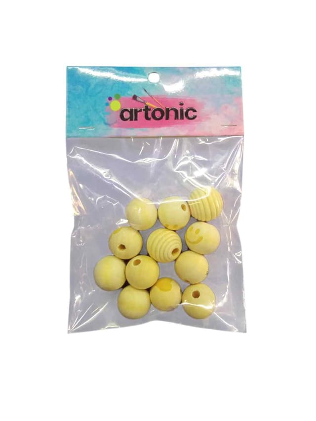 ARTONIC WOODEN BEADS ROUND SHAPE NO DIY 12