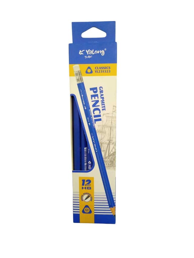 YALONG LEAD PENCIL HB 12 PCS PACK TRIANGLE SHAPE NO YL 231323