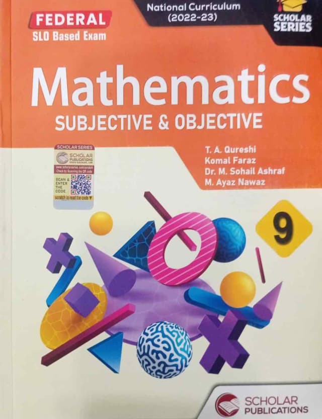 SCHOLAR SERIES MATH SUB OBJ 9 FB