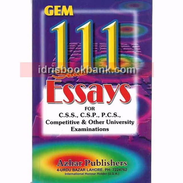 GEM 111 SELECTED ESSAYS CSS PCS