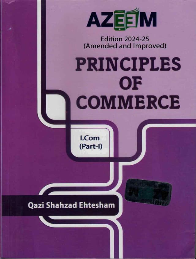 AZEEM PRINCIPLES OF COMMERCE ICOM P1
