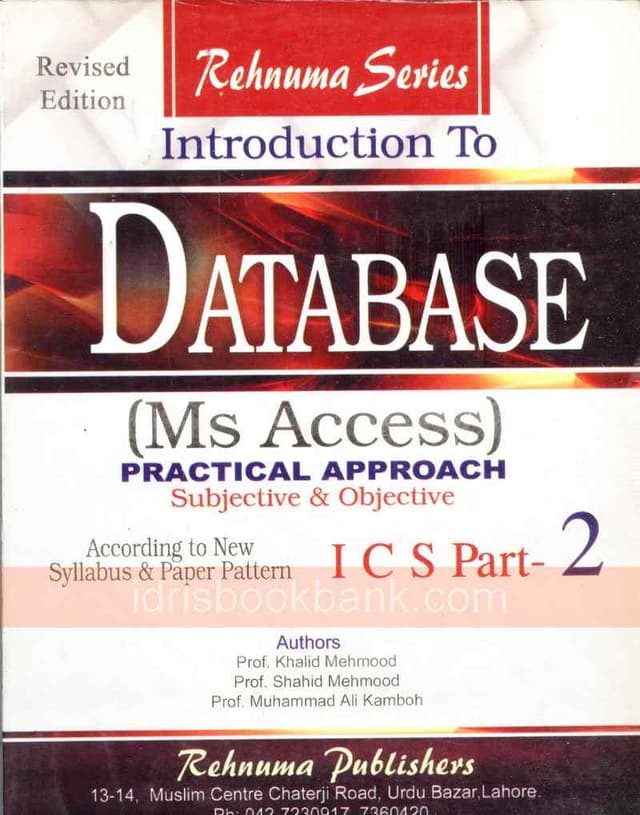 REHNUMA SER DATA BASE ICS 12