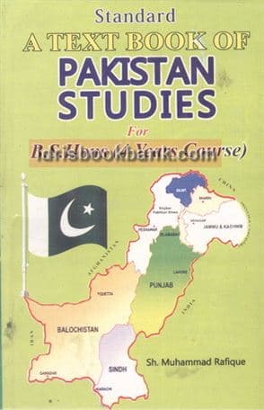 STANDARD PAKISTAN STUDIES BS HONS 4 YEARS COURSE