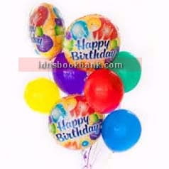 BIRTHDAY FOIL BALLOONS 9 PCS