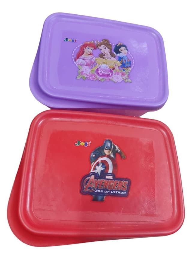 LUNCH BOX HARD PLASTIC WITH SPOON NO 1207 1