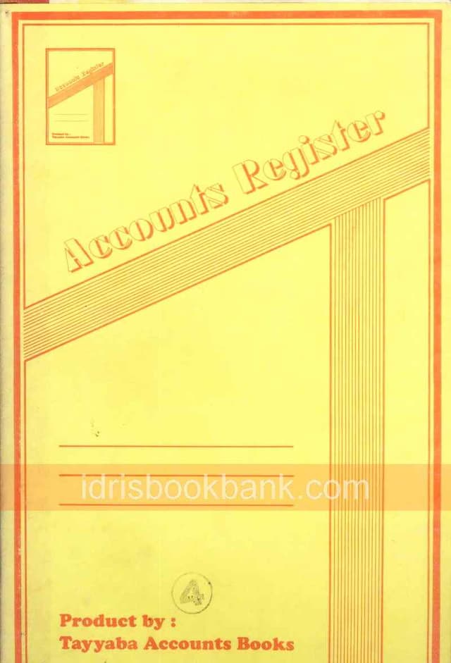 ACCOUNTS REG CASH BOOK URD 4