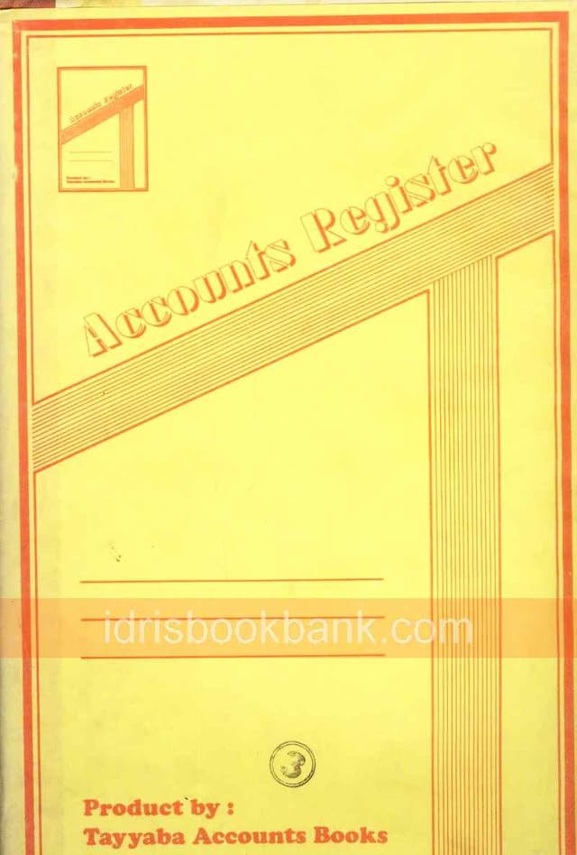ACCOUNTS REG CASH BOOK URD 3