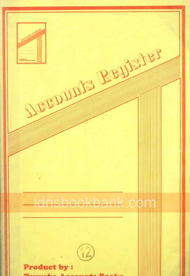 ACCOUNTS REGISTER CASH BOOK ENG 12