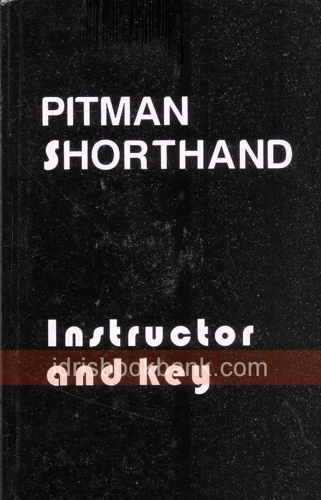 PITMAN SHORTHAND INSTRUCTOR KEY