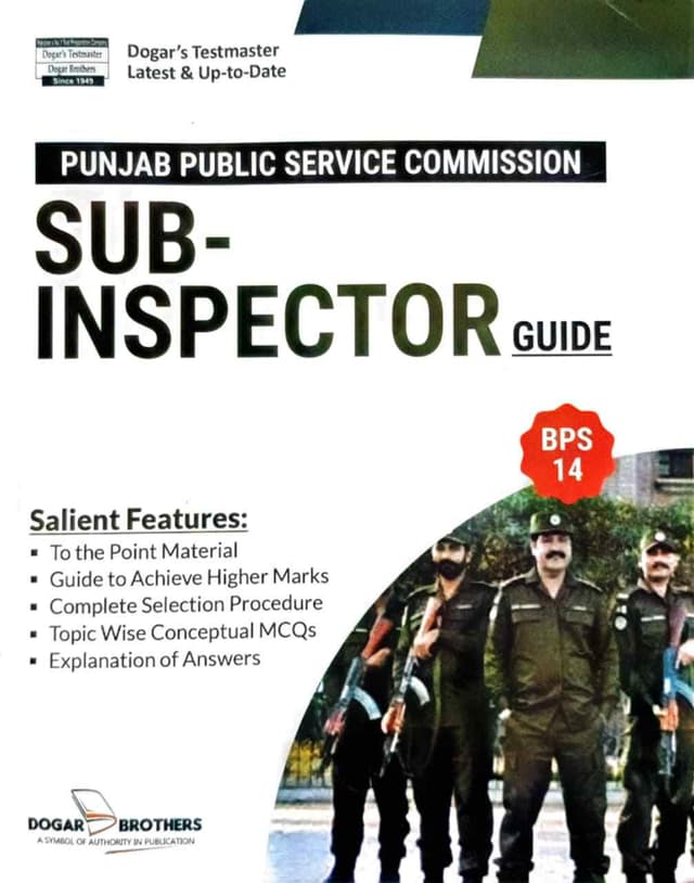 DOGAR BRO SUB INSPECTOR GUIDE