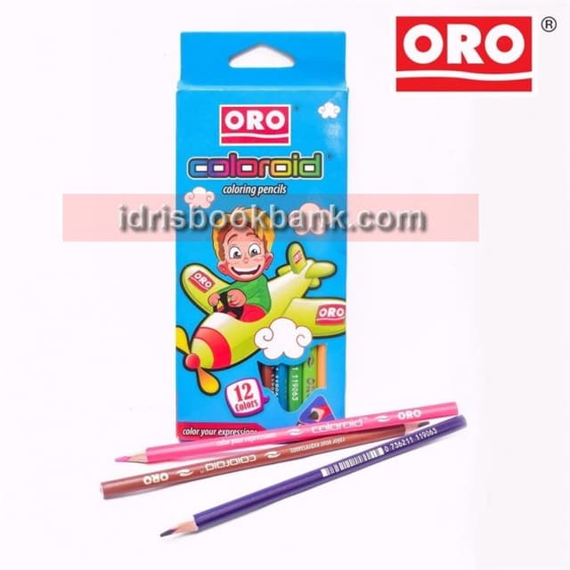 ORO COLOROID COLOUR PENCIL 12 PCS PACK