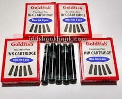 GOLDFISH FOUNTAIN PEN INK CARTRIDGE BLACK