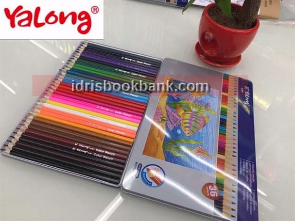 YALONG COLOUR PENCIL 36 PCS TIN PACK