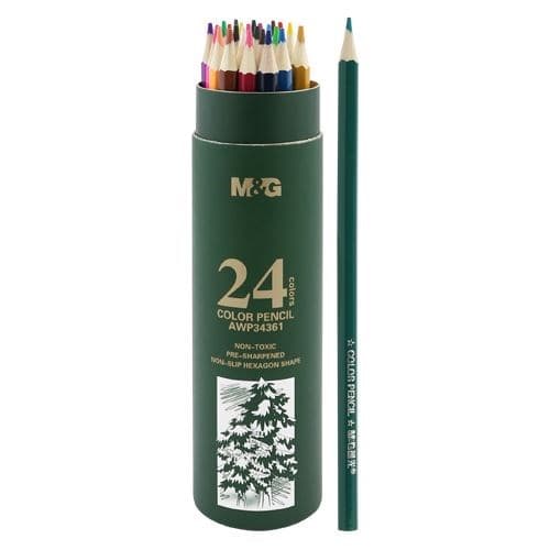 M&G COLOUR PENCIL 24 PCS PACK AWP 34361