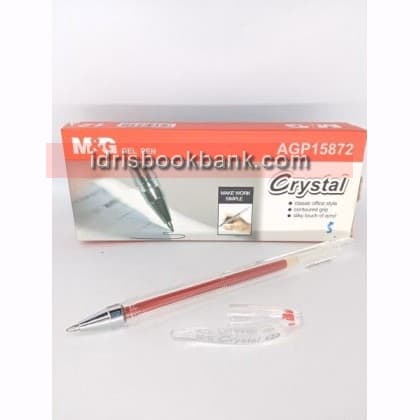 M&G CRYSTAL GEL PEN RED