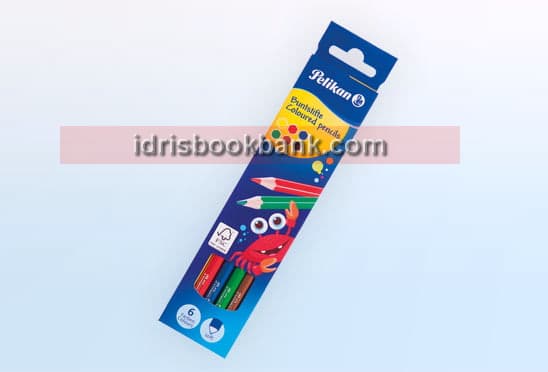 PELIKAN COLOUR PENCIL 6 PCS PACK LARGE