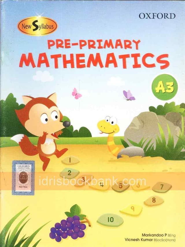 OXFORD PRE PRIMARY MATHEMATICS A3