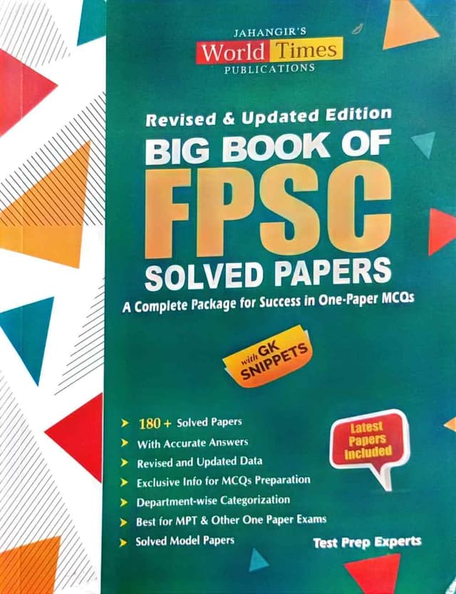 JBD BIG BOOK OF FPSC SOLVED PAPERS