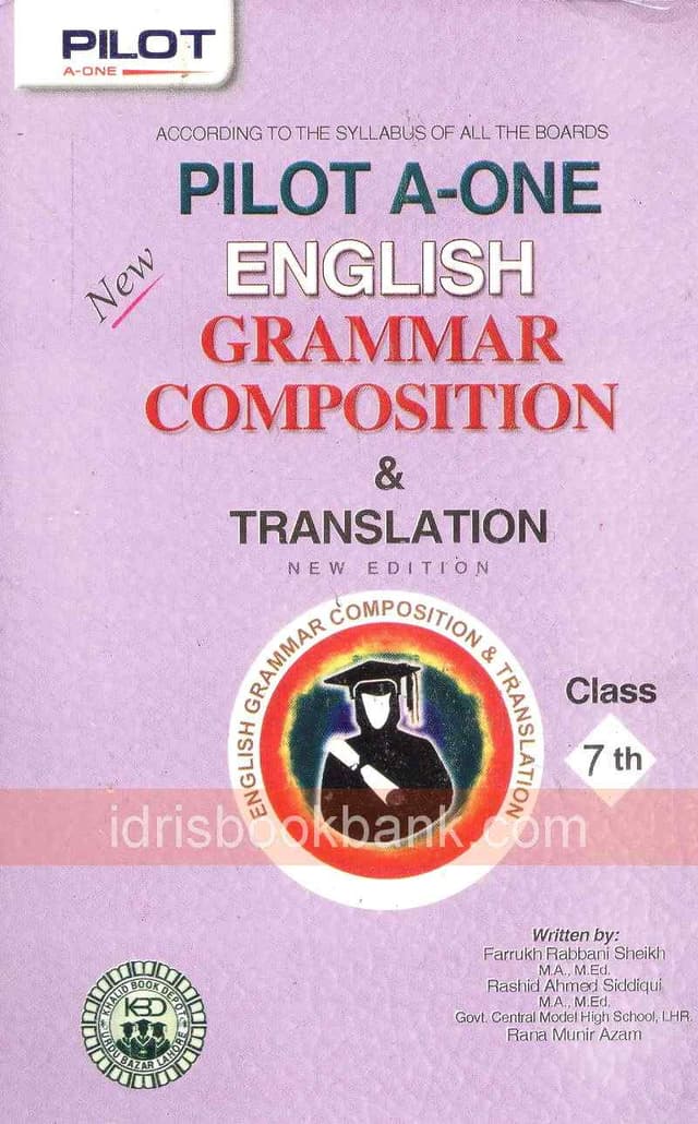 PILOT KEY TO ENGLISH GRAMMAR COMPOSITION AND TRANSLATION CLASS 7