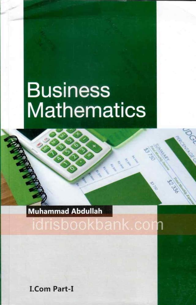 BUSINESS MATHEMATICS SUB OBJ ICOM P1