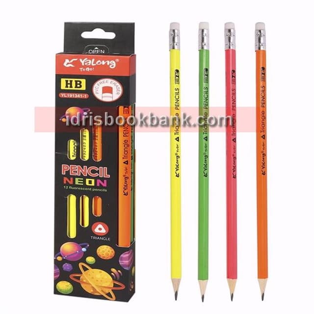 YALONG LEAD PENCIL PACK 12 PCS TRIANGLE FOR EASY GRIP NO YL191348