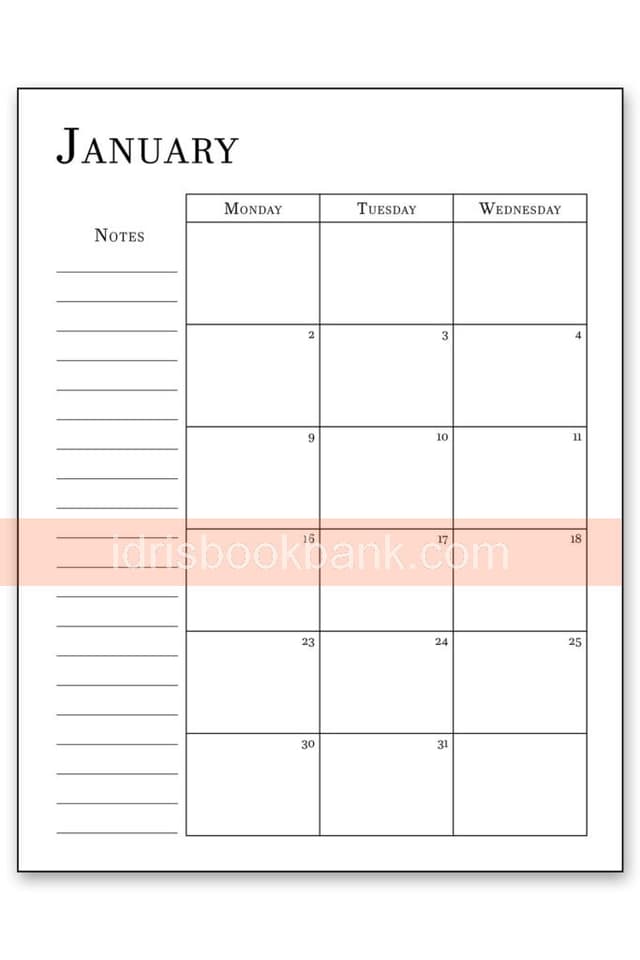 13 PAGE TABLE PLANNER P6
