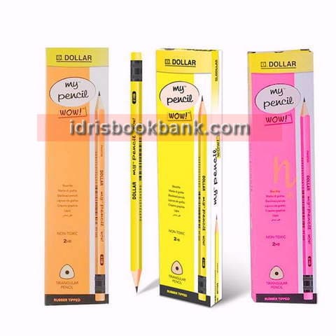DOLLAR MY PENCIL WOW YELLOW HB2 12PCS